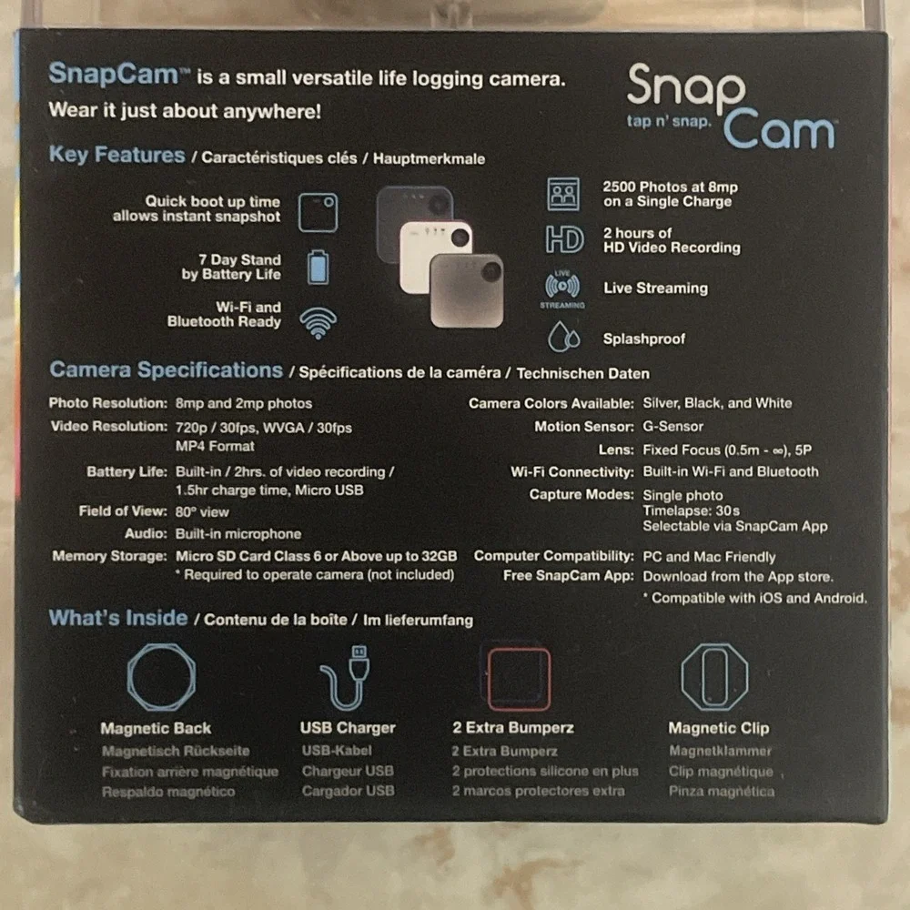 NEW Ion Snap Cam HD Camera 10 GB Tap‎ n' Snap